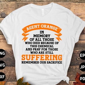 Agent Orange Awareness Svg Png, In Memory Of All Those Who Died Because Of This Chemical and Pray for Those Who Are Still Suffering Svg Png