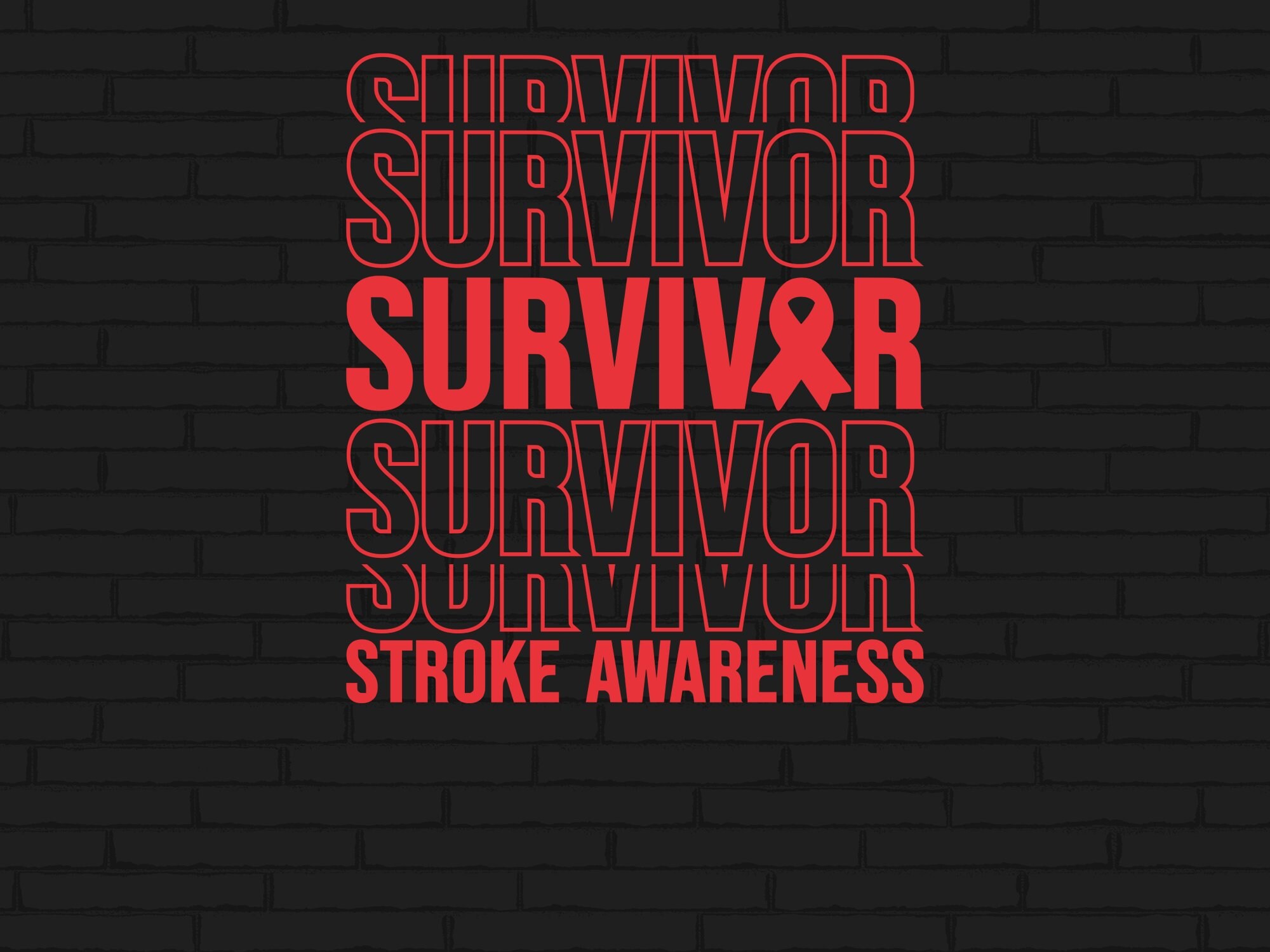 Stroke Survivor Svg, Stroke Awareness Svg Png, Red Ribbon Svg Cricut ...
