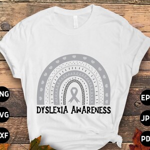 Dyslexia Awareness Rainbow Svg Png, Dyslexia Teacher Svg, Dyslexia ...