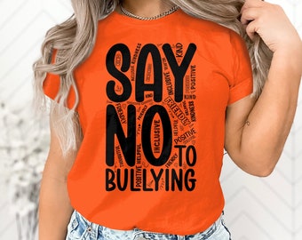 Unity Day Svg Png, Kind Say No To Bullying Svg Png, Anti Bullying Svg Cricut Ready to Press Sublimation Design
