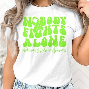 Williams Syndrome Awareness Svg Png, Nobody Fights Alone Svg Cricut Cut File Sublimation Design