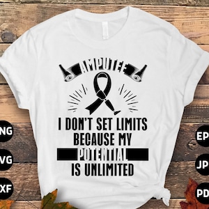 Leg Amputee Svg Png, Funny My Potential Is Unlimited Svg, Amputee Gift, Leg Amputation Svg Cricut Sublimation Design
