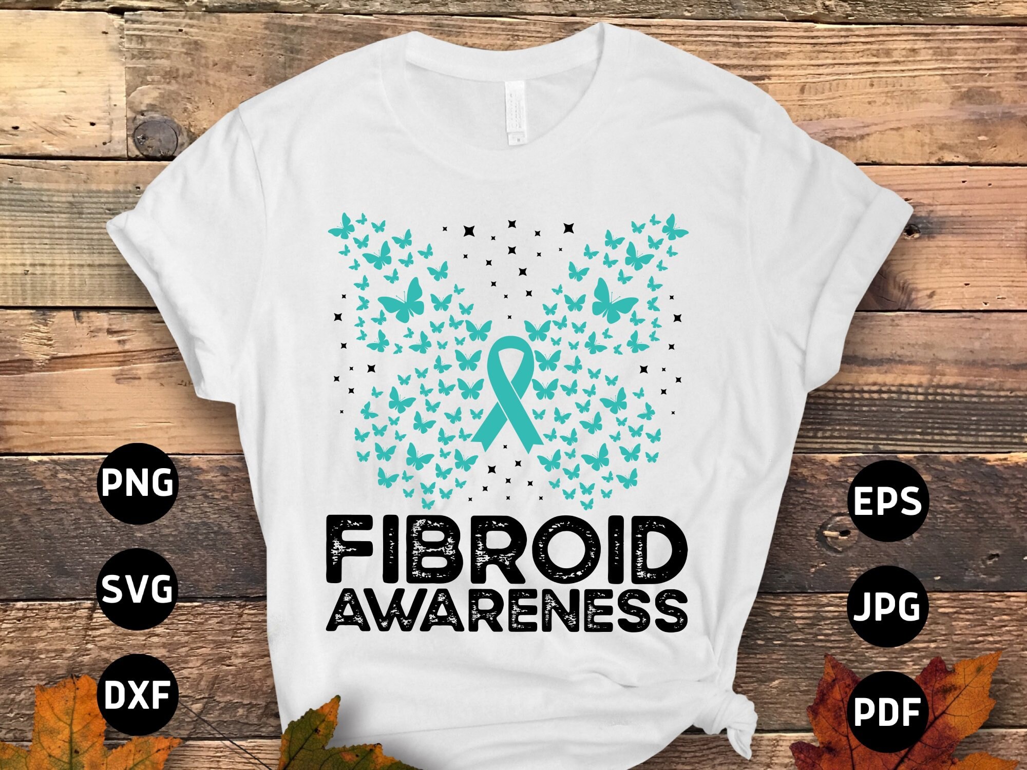 Fibroid Awareness Svg Png, Butterfly Fibroid Svg, Teal Ribbon Svg ...