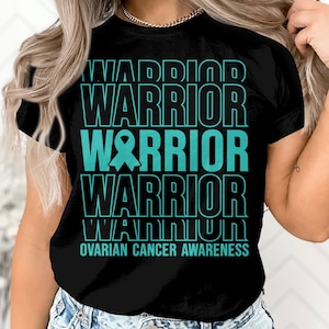 Ovarian Cancer Warrior Svg, Ovarian Cancer Awareness Svg Png, Teal Ribbon Svg Cricut File Sublimation Design
