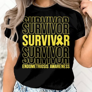 Endometriosis Survivor Svg, Endometriosis Awareness Svg Png, Yellow Ribbon Svg Cricut Sublimation Design