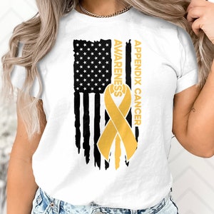 Appendix Cancer Awareness Svg Png, Flag Appendix Cancer Svg, Amber Ribbon Svg Cricut File Png Sublimation Designs