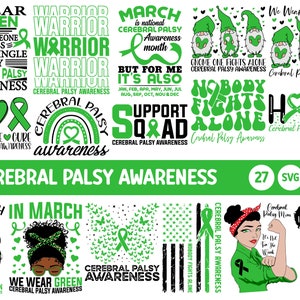 Cerebral Palsy Awareness Svg Bundle, Cerebral Palsy Awareness Png Bundle, Survivor Cerebral Palsy Warrior Svg, Cerebral Palsy Family Support