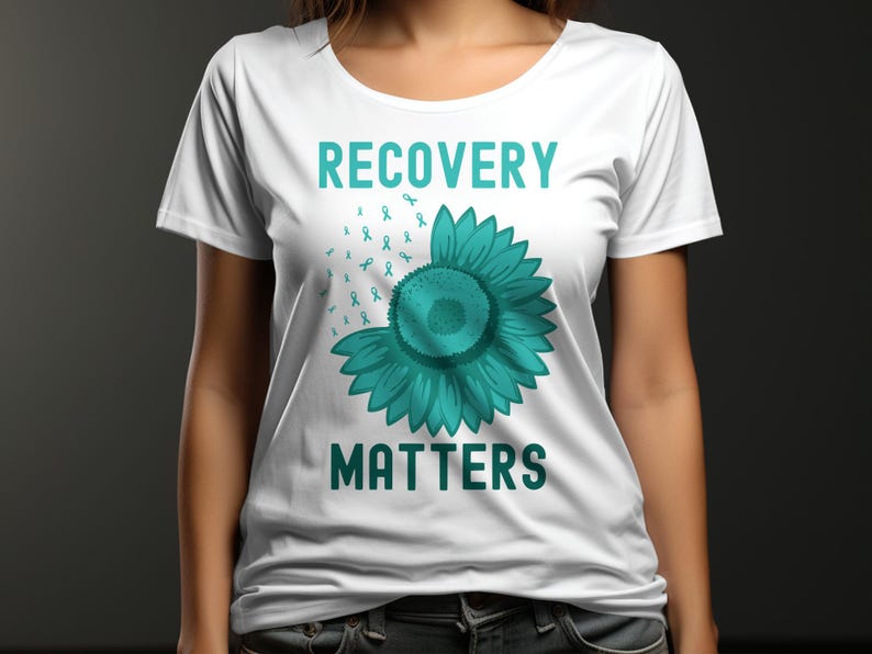 Addiction Recovery Awareness Svg Png, Recovery Matters Sunflower Svg ...