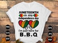 Juneteenth 4th of July I'm Just Here for BBQ Svg Png, Juneteenth Svg Png, Celebrate Black Freedom Day, June 19th 1865 Cricut Sublimation product logo