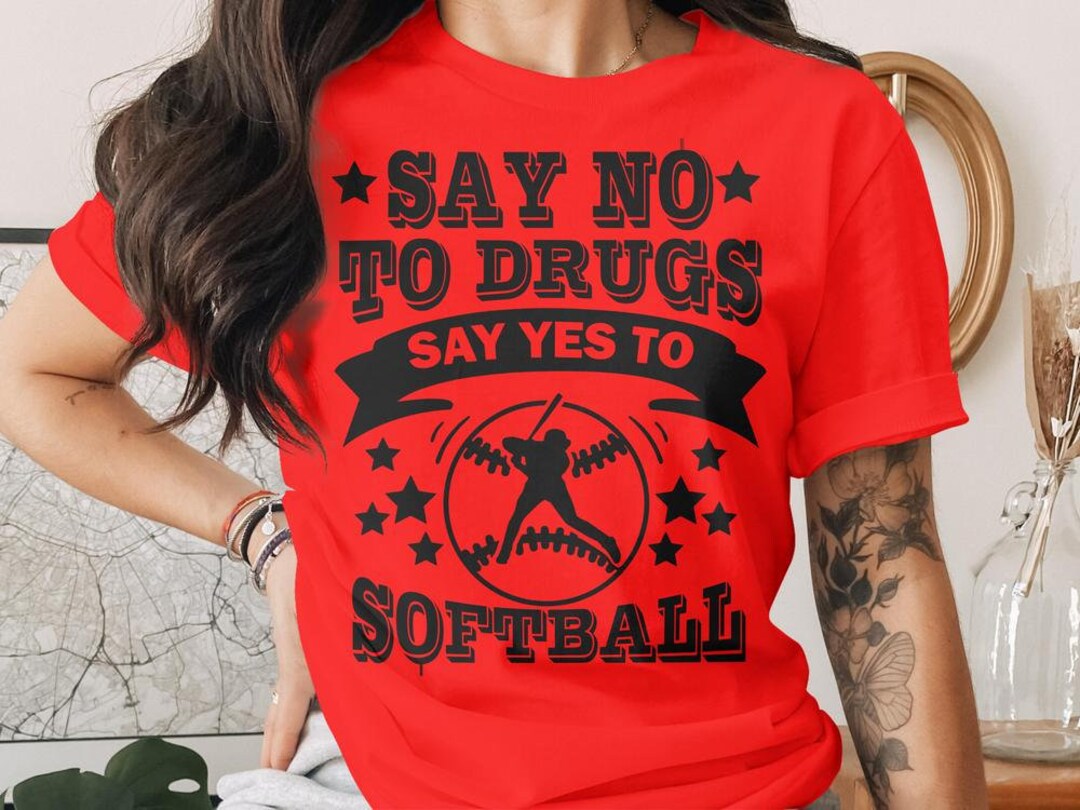 Red Ribbon Week Svg Png Say No to Drugs Say Yes to Softball Etsy