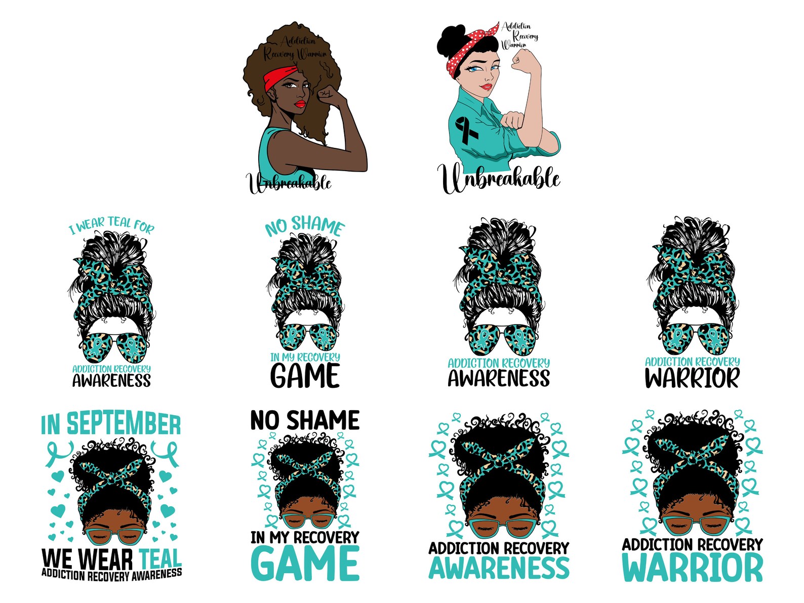 Addiction Recovery Awareness Svg Png Bundle, Addiction Recovery Svg ...