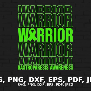 Gastroparesis Warrior Svg, Gastroparesis Awareness Svg Png, Green Ribbon Svg, Gastroparesis Support Cricut Sublimation Design