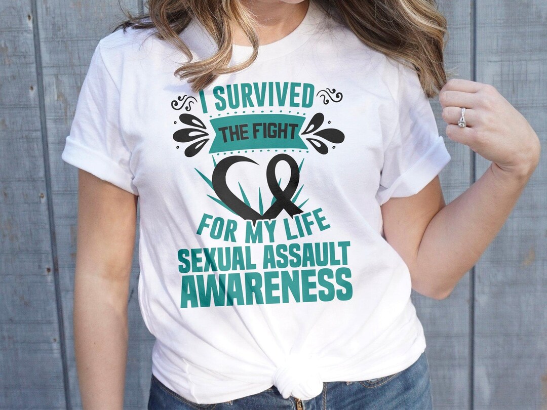 Sexual Assault Awareness Svg Png, I Survived the Fight for My Life Svg ...