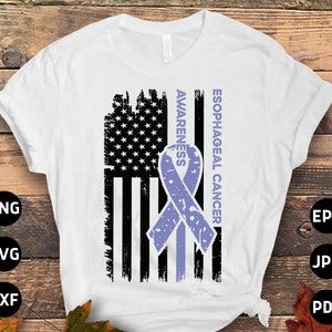 Esophageal Cancer Awareness Svg Png, Esophageal Cancer Flag Svg, Periwinkle Ribbon Svg Cricut Cut File Sublimation Design