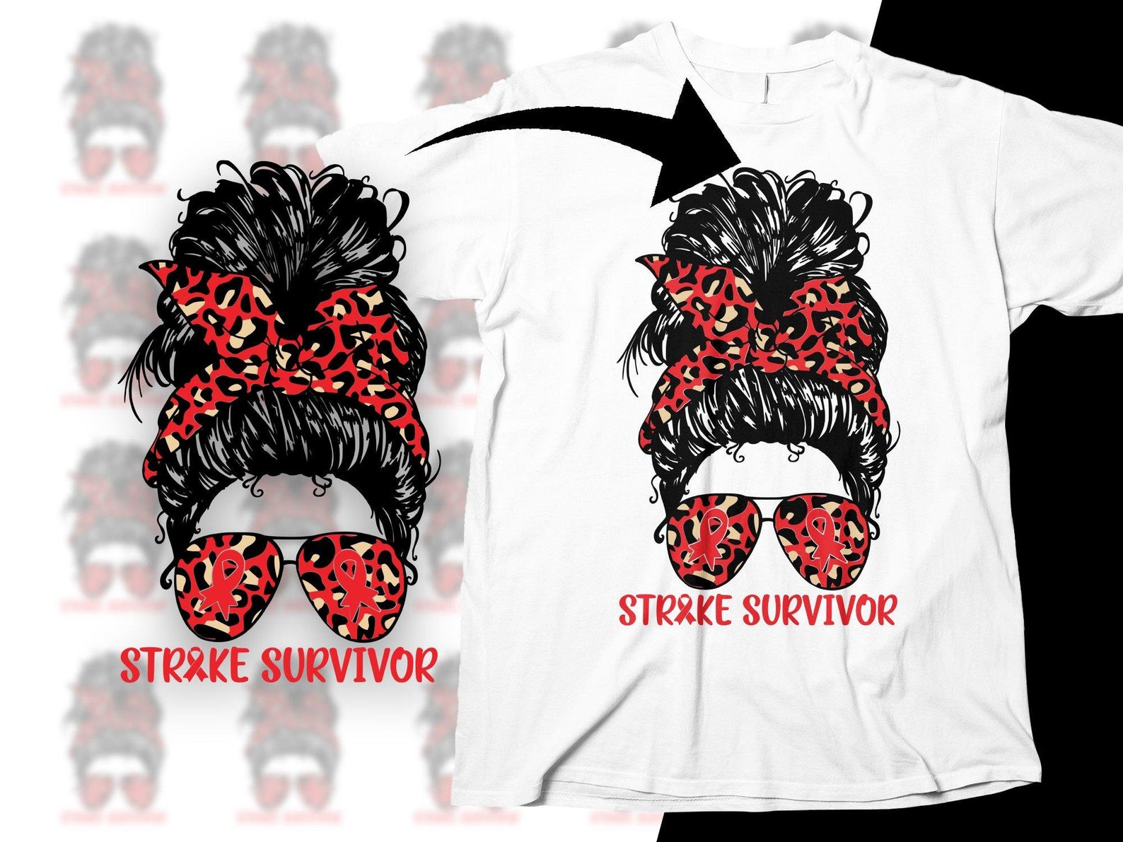 Stroke Awareness Svg Png, Stroke Survivor Svg, Red Ribbon Svg Cricut ...
