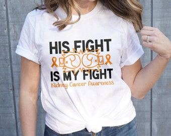 Kidney Cancer Awareness Svg Png, His Fight Is My Fight Svg, Orange Ribbon Svg Cricut Cut File Sublimation Design