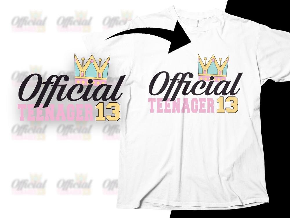 Teenager Svg Png 13th Birthday Svg Official Teenager Svg - Etsy