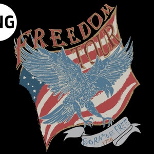 4th of July Eagle Png, Retro USA American Flag Patriotic Eagle Png, Born Free 1776 Png, Vintage July 4th Eagle Clipart Sublimation Design