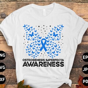 Osteogenesis Imperfecta Awareness Svg Png, Osteogenesis Imperfecta Butterfly Svg Cricut Png Sublimation Designs