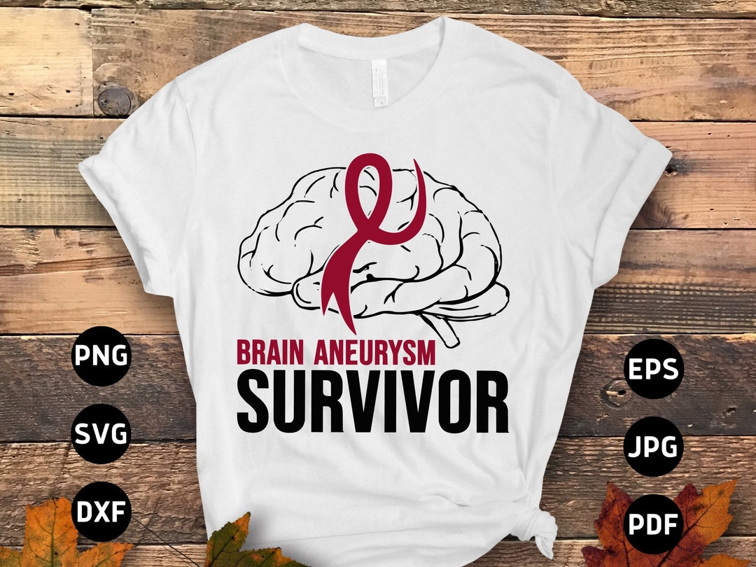 Brain Aneurysm Awareness Svg Png, Survivor Brain Aneurysm Svg, Burgundy ...