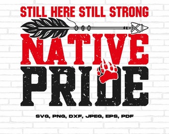 Native Pride SVG, Still hier noch stark, Monat des Erbes (Digital Cut Files)