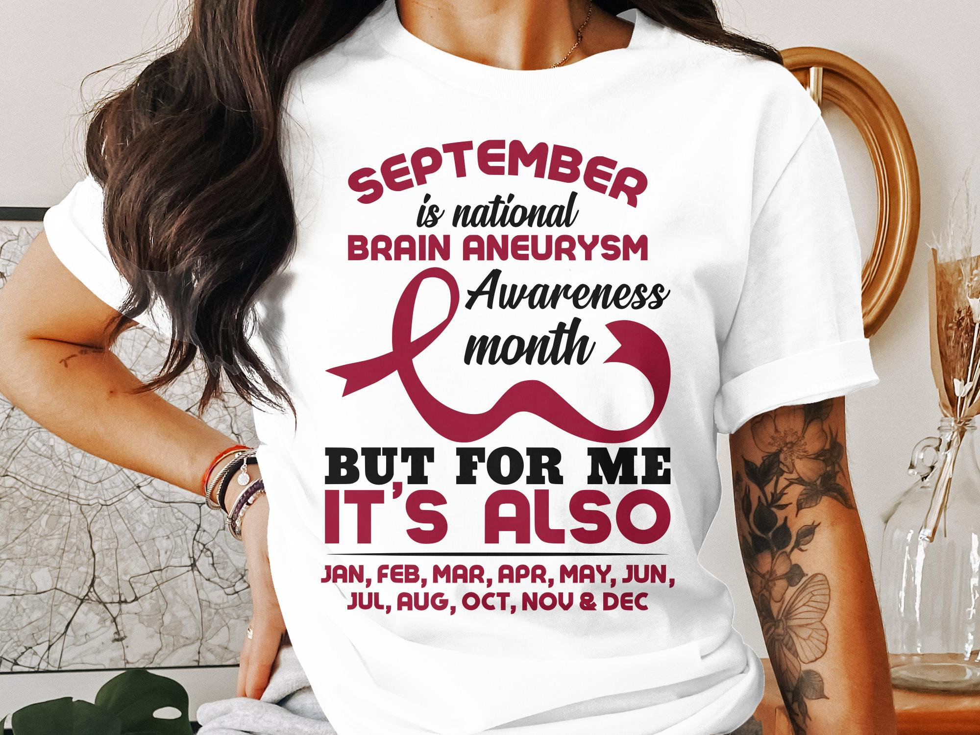 Brain Aneurysm Awareness Svg Png, September is Brain Aneurysm Awareness ...
