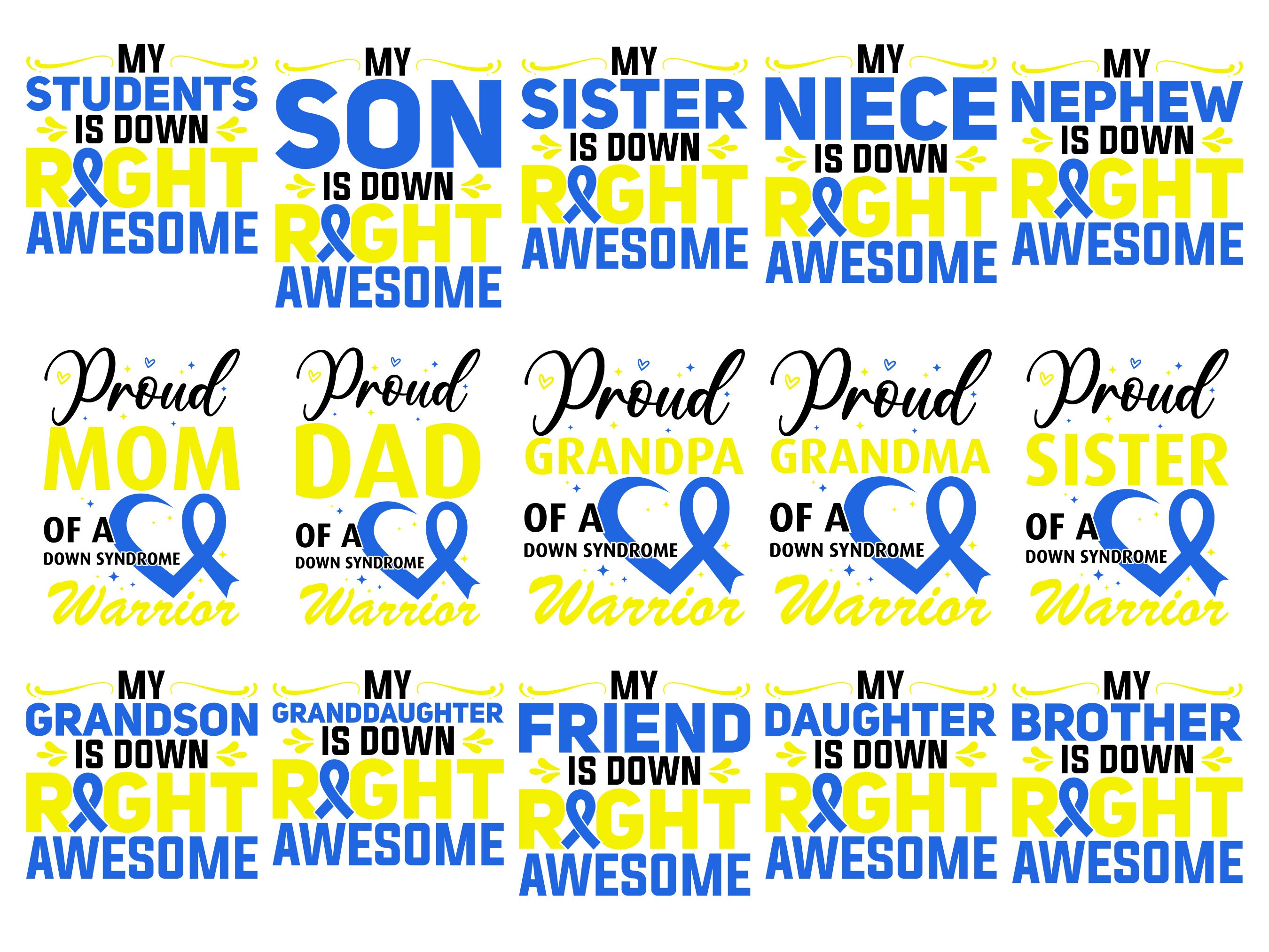Down Syndrome Awareness Svg Bundle, Down Syndrome Awareness Png Bundle ...