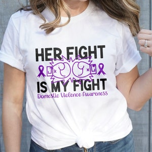 Domestic Violence Awareness Svg Png, Her Fight My Fight Svg, Purple ...