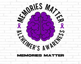 Alzheimer's Awareness Design Svg Png, Memories Matter Svg, Purple ...