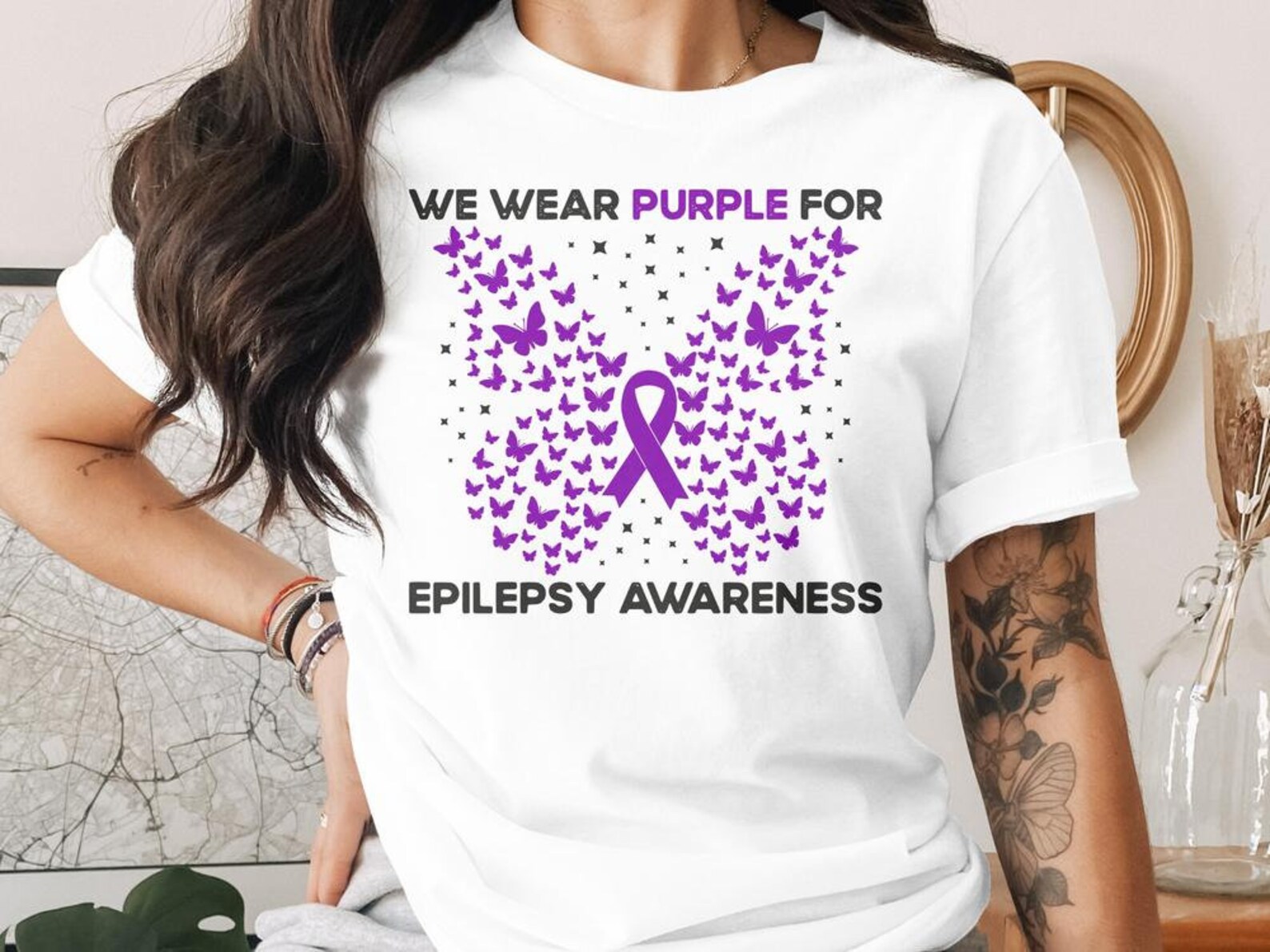 Epilepsy Awareness Svg Png, We Wear Purple for Epilepsy Awareness ...