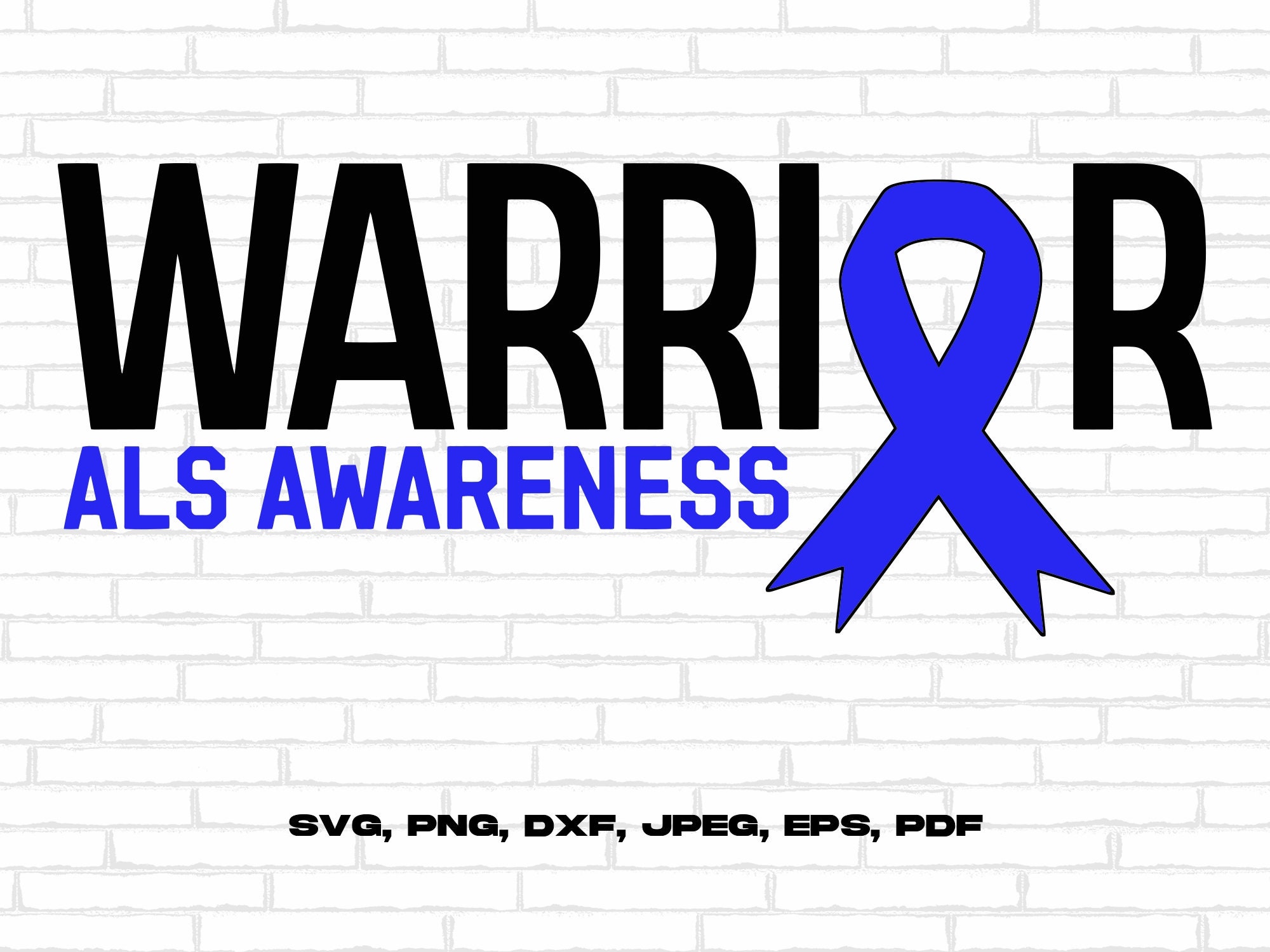 ALS Awareness Svg Png, Als Warrior Svg, Blue Ribbon Svg Cricut Ready to ...