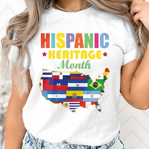 Hispanic Heritage Month PNG, Hispanic Gifts, Hispanic Culture Png, Hispanic Heritage Png, Latina Heritage Countries Flags Sublimation