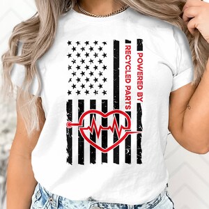 Heart Transplant Svg Png, Open Heart Surgery Svg, Powered By Recycled Parts Svg, Heart Surgery Survivor Recovery Cricut Sublimation