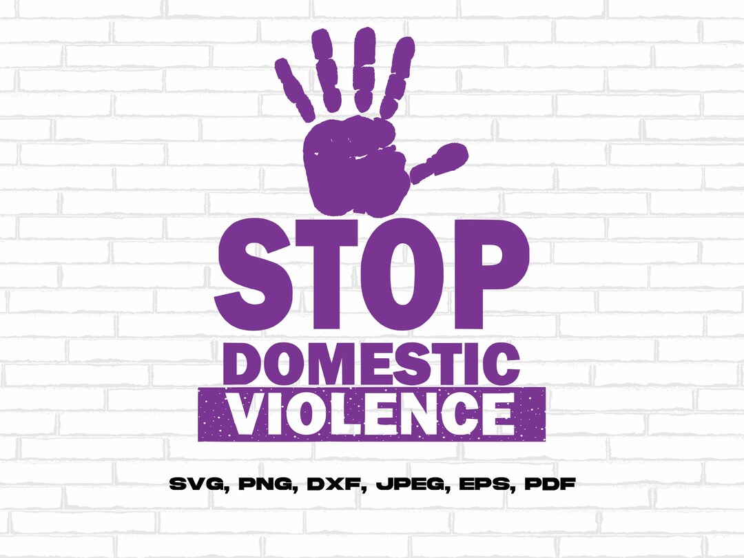 Stop Domestic Violence Svg Png, Domestic Violence Awareness Svg, Purple