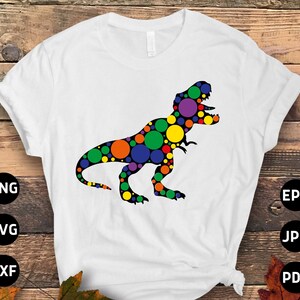 Dot Day Svg Png, Dinosaur Polka Dot Svg, Funny International Dot Day ...