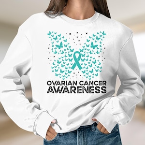 Ovarian Cancer Awareness Svg Png, Butterfly Ovarian Cancer Svg, Teal Ribbon Svg Cricut File Sublimation Design