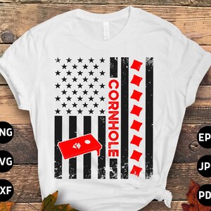 Cornhole Svg Png, Cornhole Flag Svg, Cornhole American Flag Gifts Svg Cut File Cricut Sublimation Design