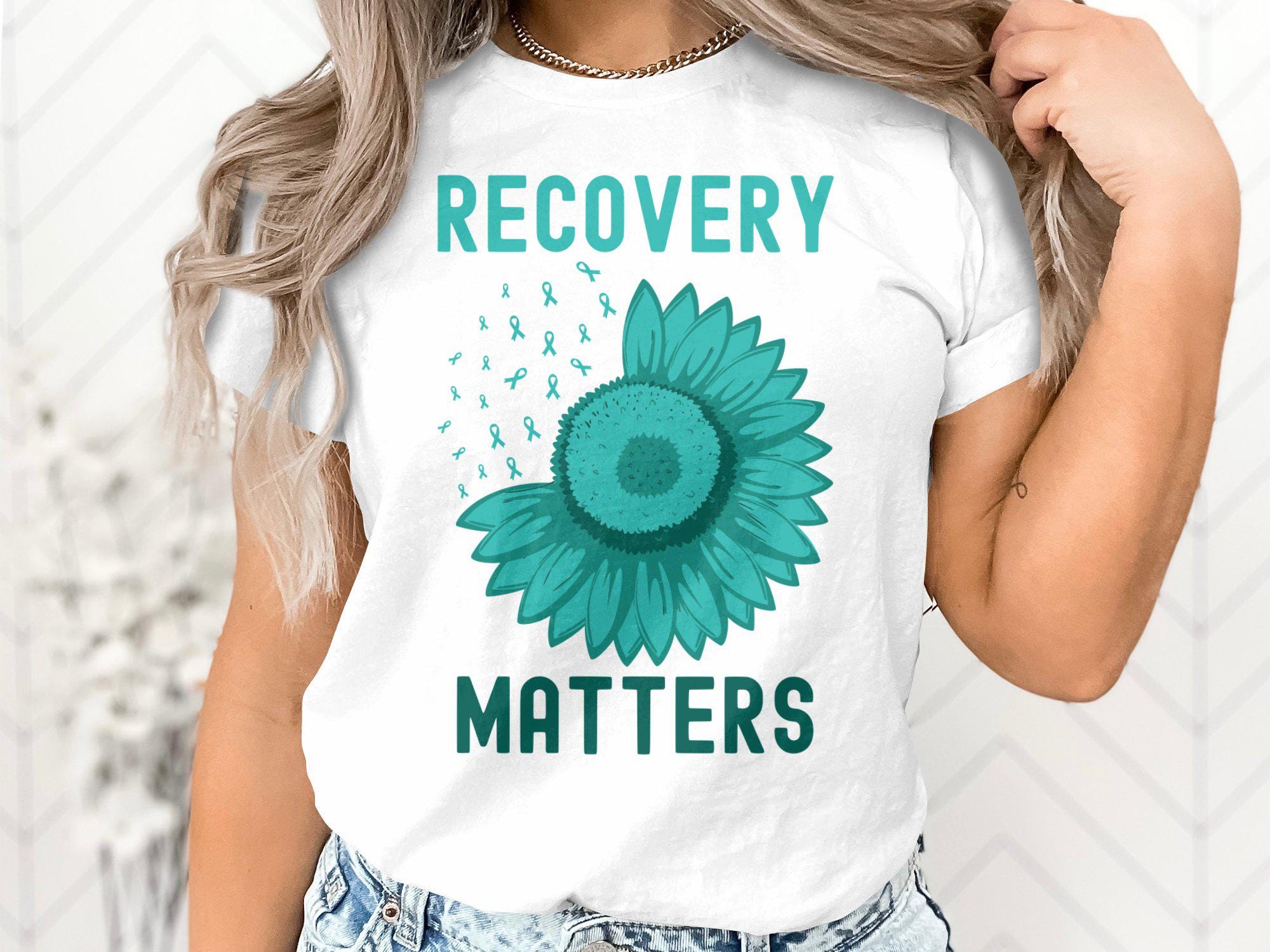 Addiction Recovery Awareness Svg Png, Recovery Matters Sunflower Svg ...