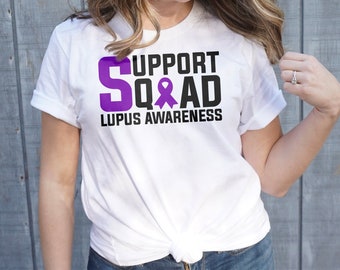 Lupus Awareness Support Squad Druck Png, Purple Ribbon Design (Digitaler Download)