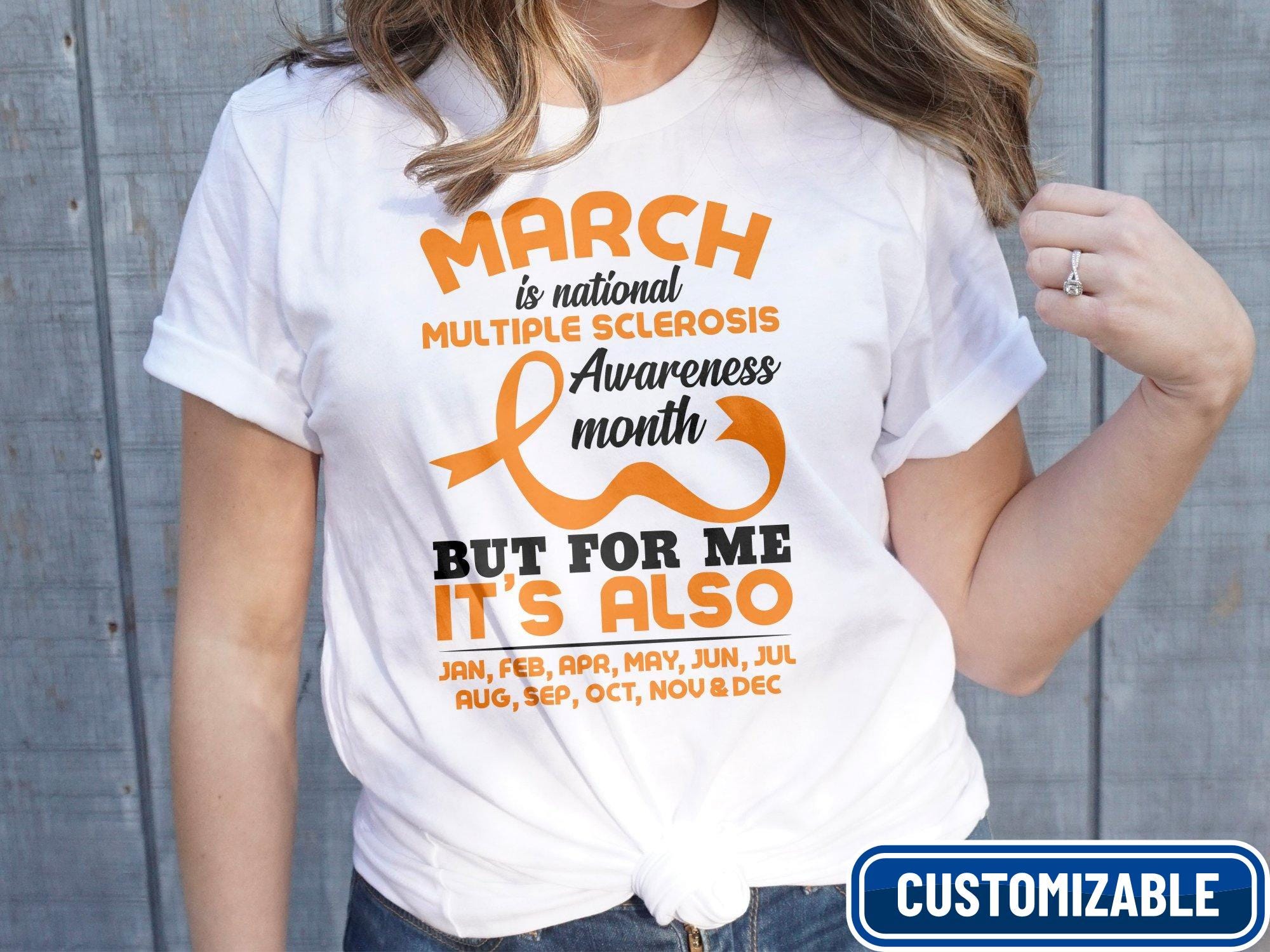 Multiple Sclerosis Awareness Svg Png, March is National Multiple ...