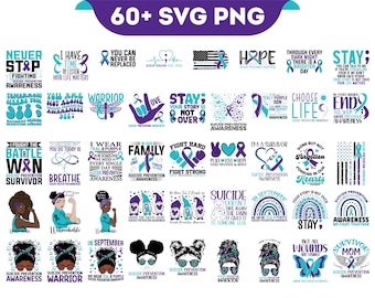 Suicide Aware Svg, Suicide Prevention Awareness Svg Png Bundle, Suicide Prevention Week 2023, Suicide Svg Cricut File Png Sublimation Design
