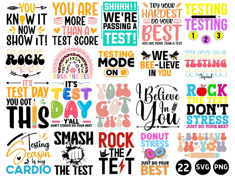 Random Test Svg Test Day Svg Png Bundle, State Testing Day Png, State Test Svg, School ...