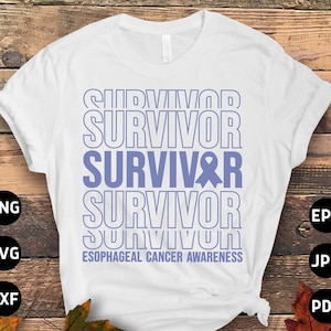 Esophageal Survivor Svg, Esophageal Cancer Awareness Svg Png, Periwinkle Ribbon Svg Cricut Cut File Sublimation Design