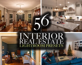 56 Interior Real Estate Photography Presets, Lightroom Presets for Real Estate Photographers, Real Estate Presets, Real Estate Photographer