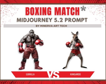 Animal in Boxing Gloves | Midjourney 5.2 Prompt | Animal Art | animal wall art | midjourney AI Art | prompts guide | prompts midjourney