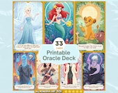 Oracle Deck Printable – 33 Cards | Princess & Villain Theme, Daily Guidance, Spiritual Gift, fortune telling.