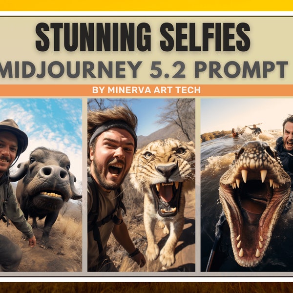 Stunning GoPro Selfies | Midjourney 5.2 Prompt | Realistic Animal Selfies | Commercial Use | Free Guide