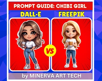 AI image generator Free Text to Image comparison: Dall-E 3 vs Freepik | DALLE 3 Prompt Guide | bing image creator | Prompt guide Chibi Girl