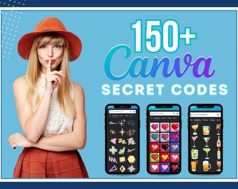 150+ Canva Secret Codes - Cheat List, Keywords, Fonts, Copy & Paste Hidden Elements - Perfect for Content Creators