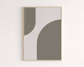 Wall Art: Abstract Modern Textured Print, Wall Decor in Neutral Colors, Printable Grainy Minimalist Poster, Digital Download